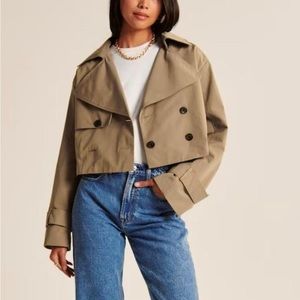 Abercrombie & Fitch cropped trench sz XS